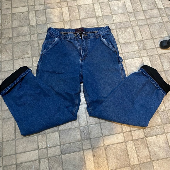 vintage Roughshop lined jeans 34/32 - Picture 9 of 12